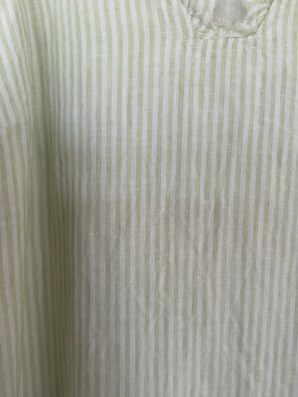 Tommy Bahama Light Green & White Striped V-Neck Dress With Pockets - Picture 3 of 9